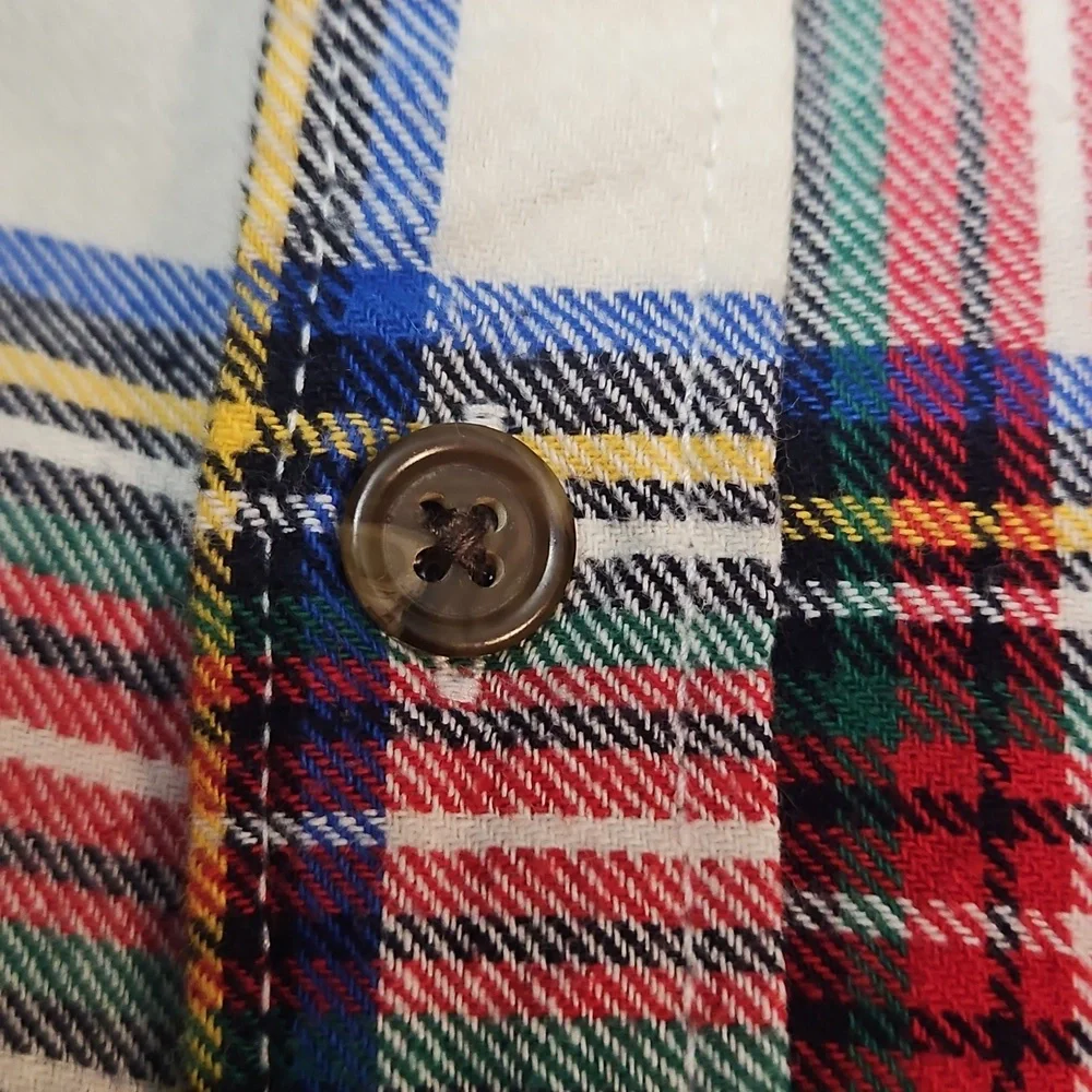 Gap Kids Flannel Button Front Shirt Boys XL (12) Plaid Cotton